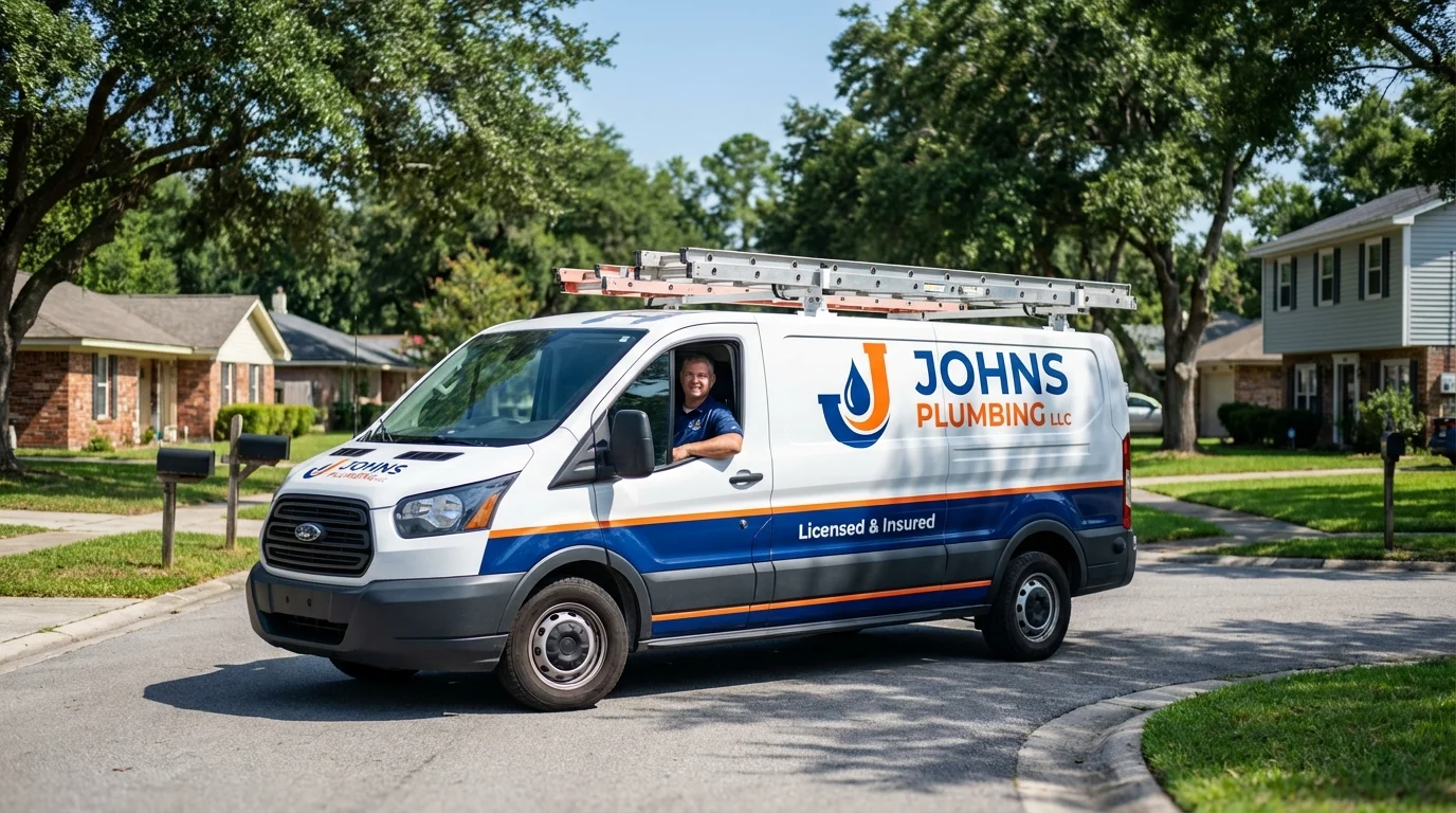 Johns Plumbing LLC service van in Zumbrota, MN
